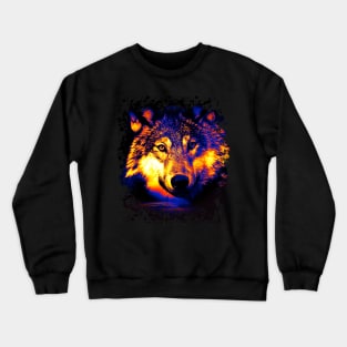 Rainbow mystic Wolf - Your animal guide Crewneck Sweatshirt